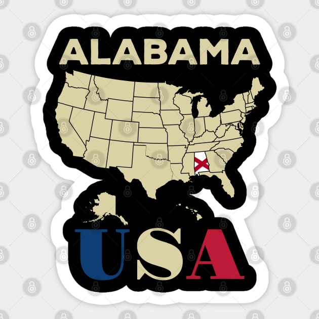 Alabama Sticker by Cuteepi